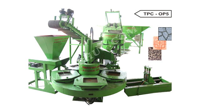 Dây chuyền sản xuất gạch terrazzo tự động hoàn toàn TPC-OP5