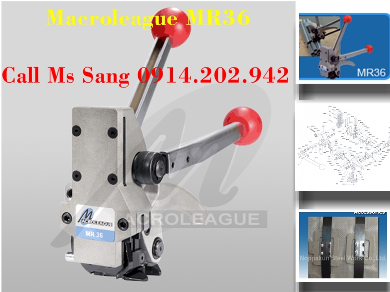Kềm siết đai thép 3 trong 1 dùng kèm bọ sắt Macroleague MR36