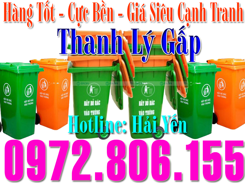 Thùng rác công cộng 120 lít, 240 lít, 660 lít