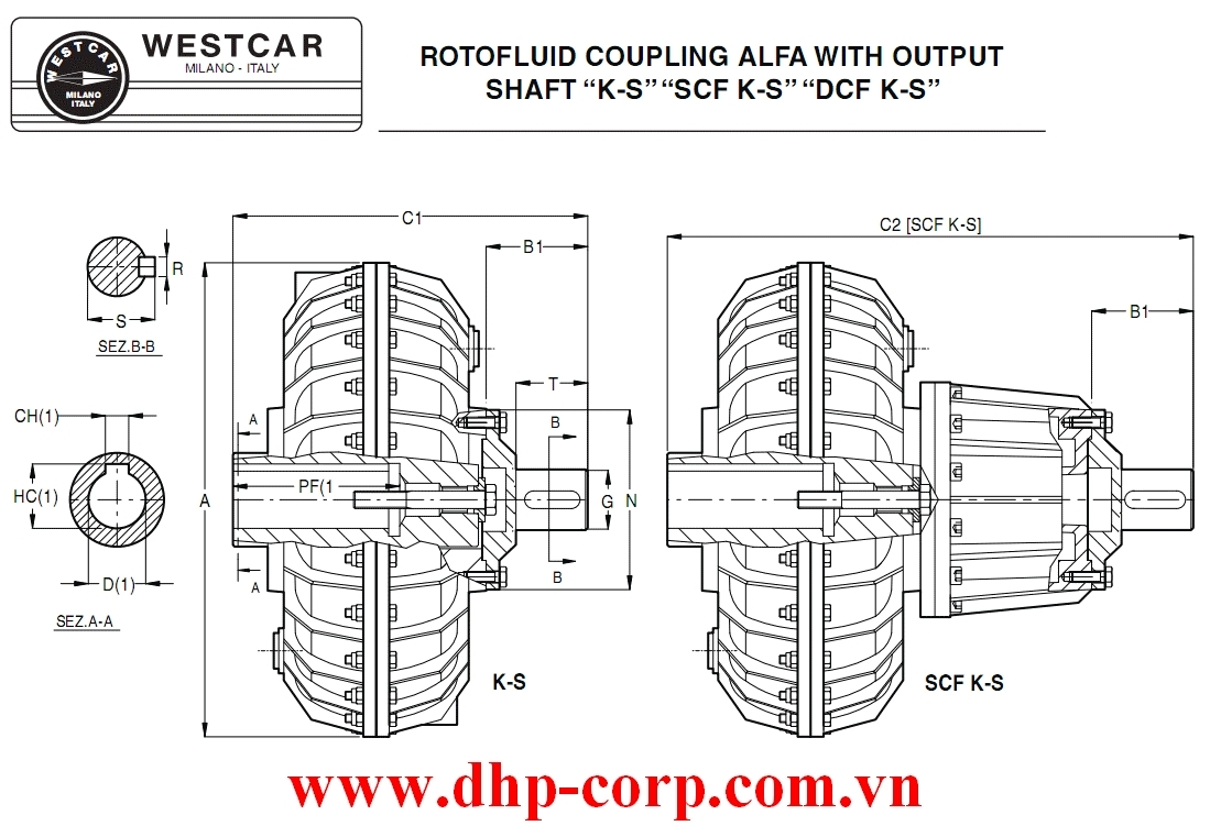 Khớp nối thủy lực Westcar loại K-S