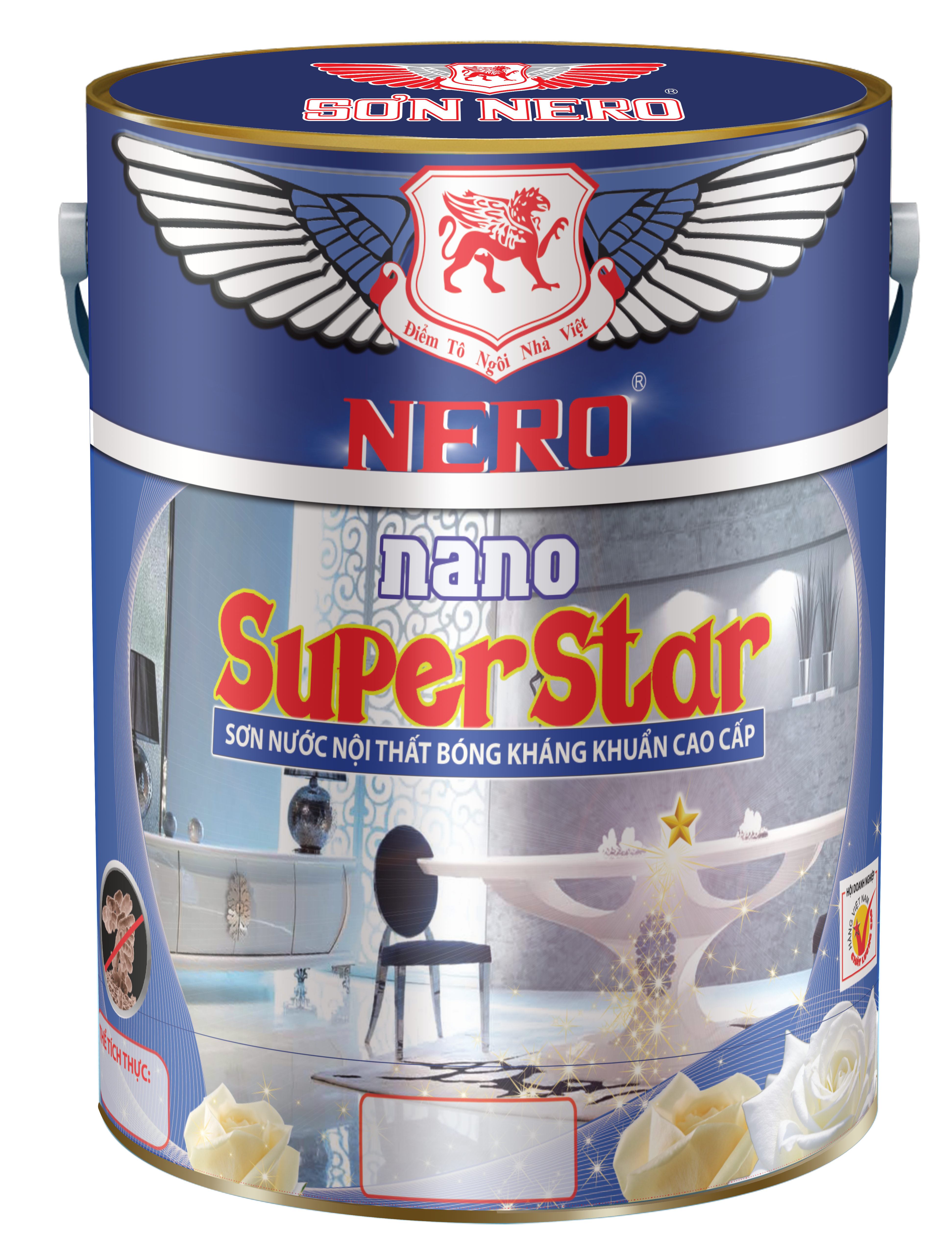 NERO NANO SUPER STAR  ALL IN ONE sơn siêu bóng trong nhà