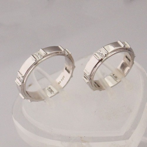 NHẪN CƯỚI VÀNG TRẮNG ANC67