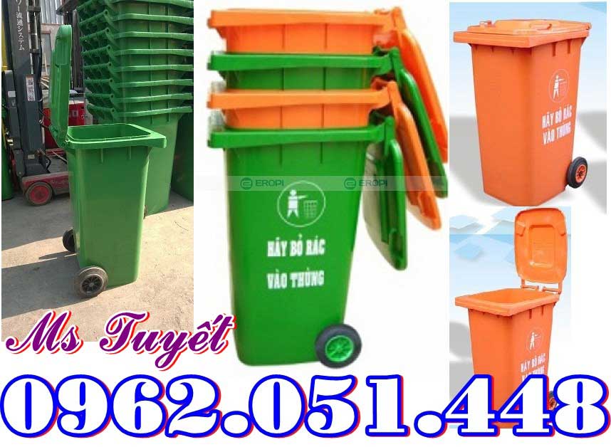 Thùng rác nhựa 120 lít, 240 lít giá rẻ nhất