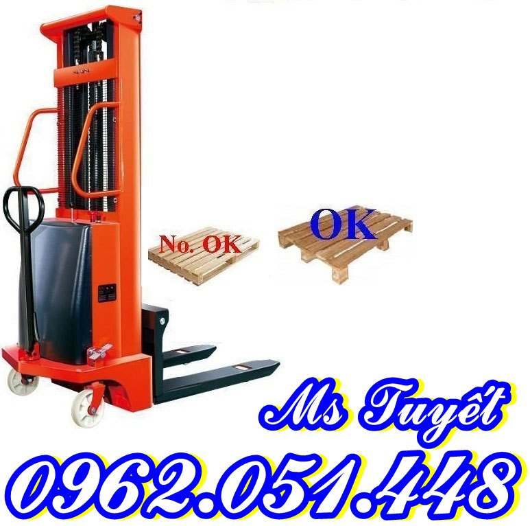 Xe nâng bán tự động, xe nâng điện 1.5 tấn nâng cao 3m