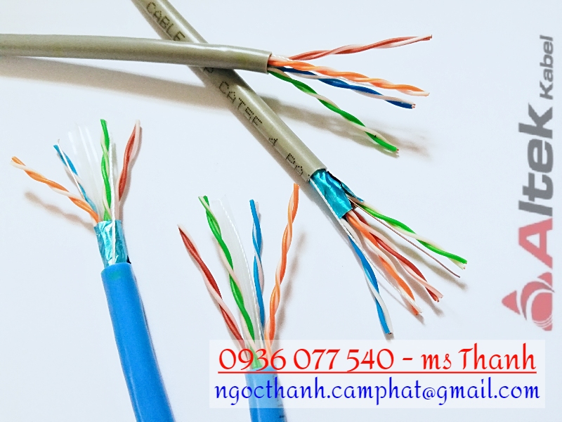 Cáp mạng chống nhiễu Altek Kabel FTP CAT6 , Network Cable Shielded 4 Pairs 23AWG