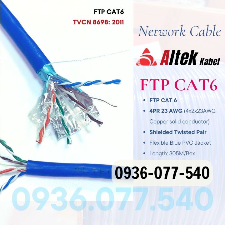 Cáp mạng Altek Kabel - cáp mạng UTP / FTP Cat5E, Cat6