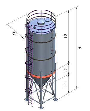 Silo xi măng trong dây chuyền gạch Block