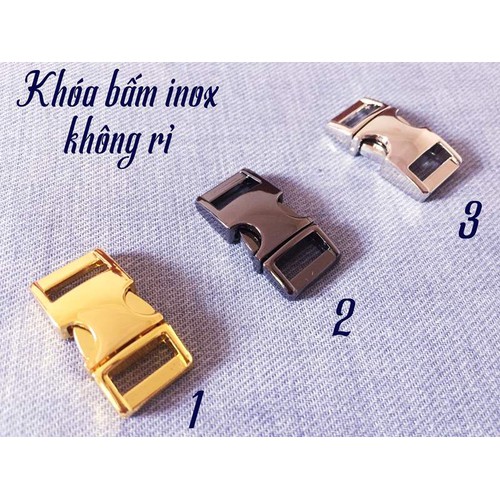 Khóa bấm inox paracord làm vòng tay sinh tồn - 6