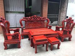 Bộ bàn ghế rồng mai gỗ hương đỏ nam phi