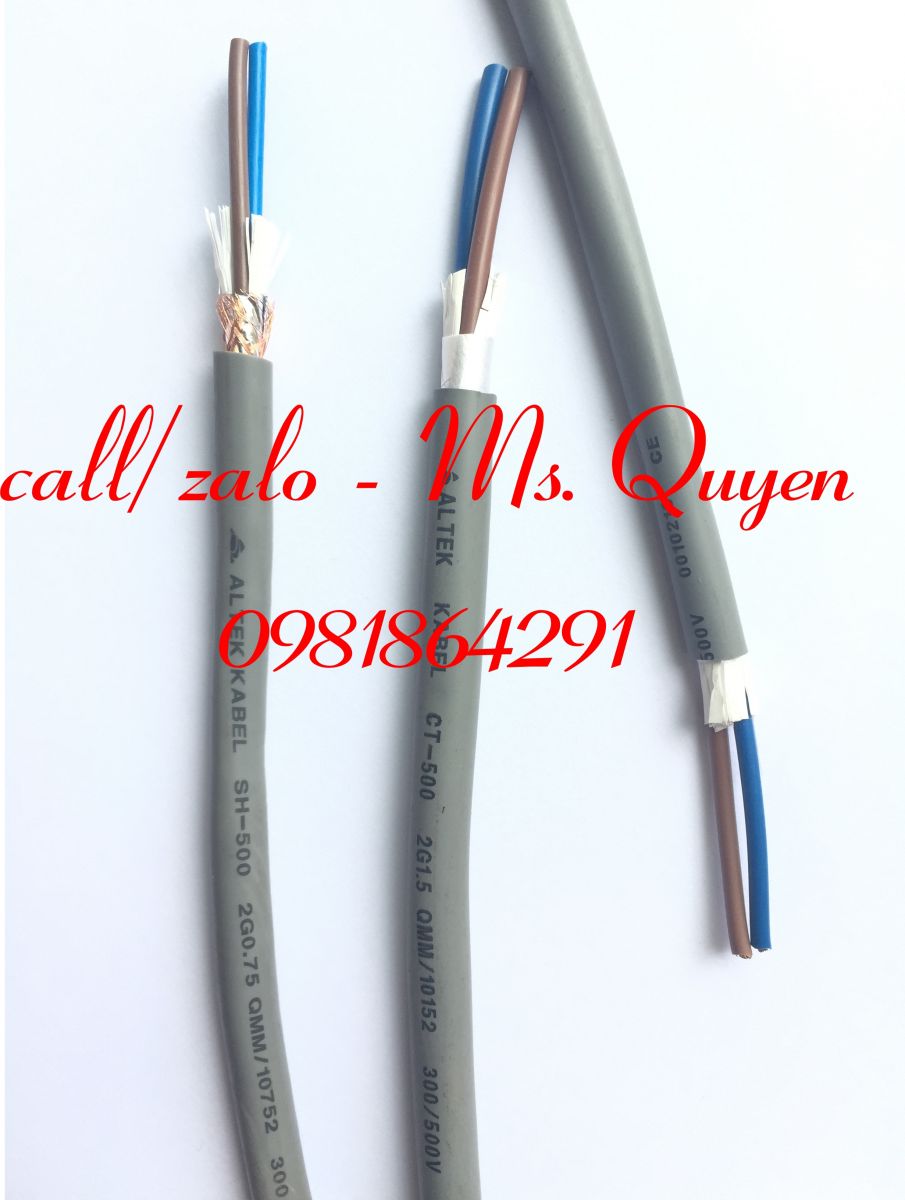 Cáp điều khiển Altek kabel lõi mềm 2 lõi 2x0.5, 2x0.75, 2x1.0, 2x1.5mm2