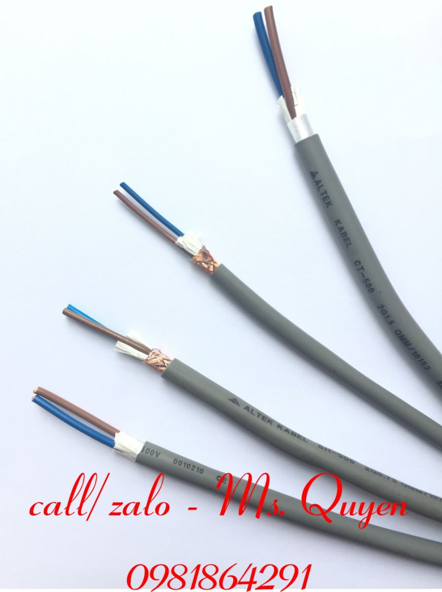 Cáp điều khiển Altek kabel lõi mềm 2 lõi 2x0.5, 2x0.75, 2x1.0, 2x1.5mm2