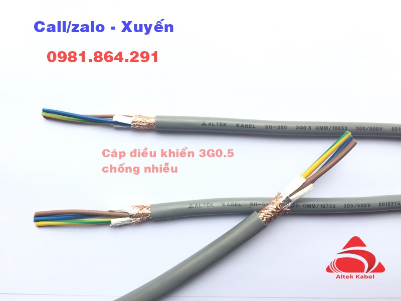 Dây cáp điện đồng mềm, cáp nguồn 3x1.5mm2 chống nhiễu Altek Kabel