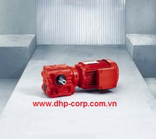 Động cơ liền hộp giảm tốc SEW trục vít bánh vít - Loại S kiểu trục vuông góc, mặt bích 4Hp 3kW