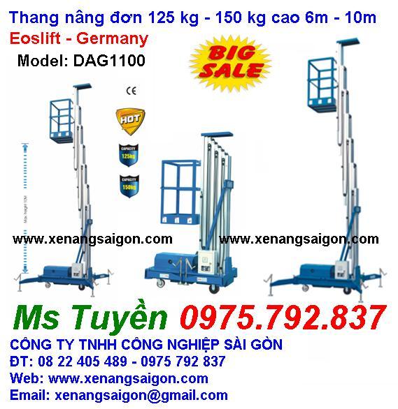 Thang nâng người DAG1100 Eoslift (125 kg - 10m)